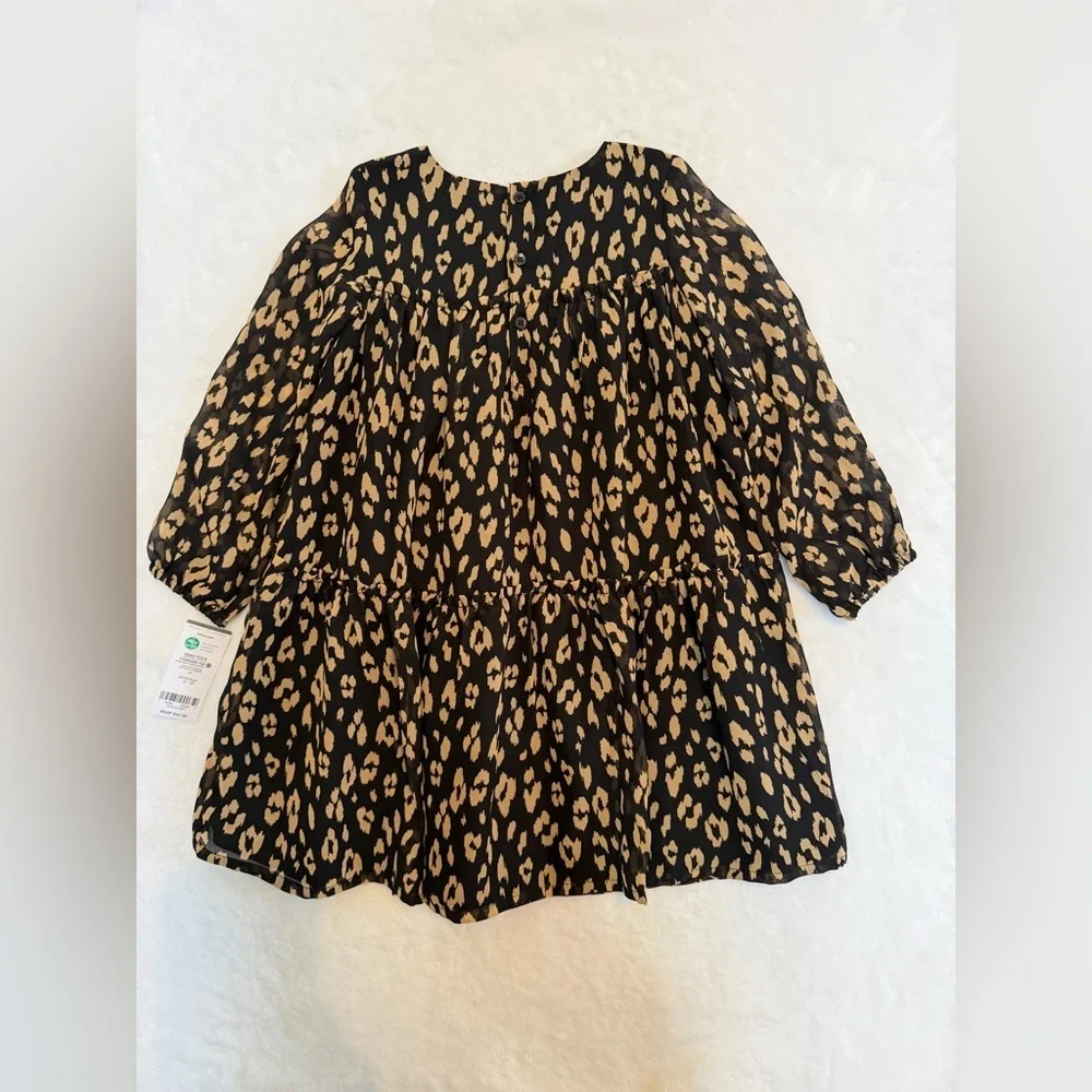 Carter's Size 5T Black and Gold Patterned Kids Dress